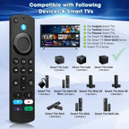 Voice Replacement Remote for Insignia TV/Fir‘eStick/Cube, AMZ Serie Stick(HD, 4K, 4K Max, Lite), Remote with Fir’eSearch, Easy Pairing for Insignia, Hisense, TCL, 3rd Gen Smart TVs