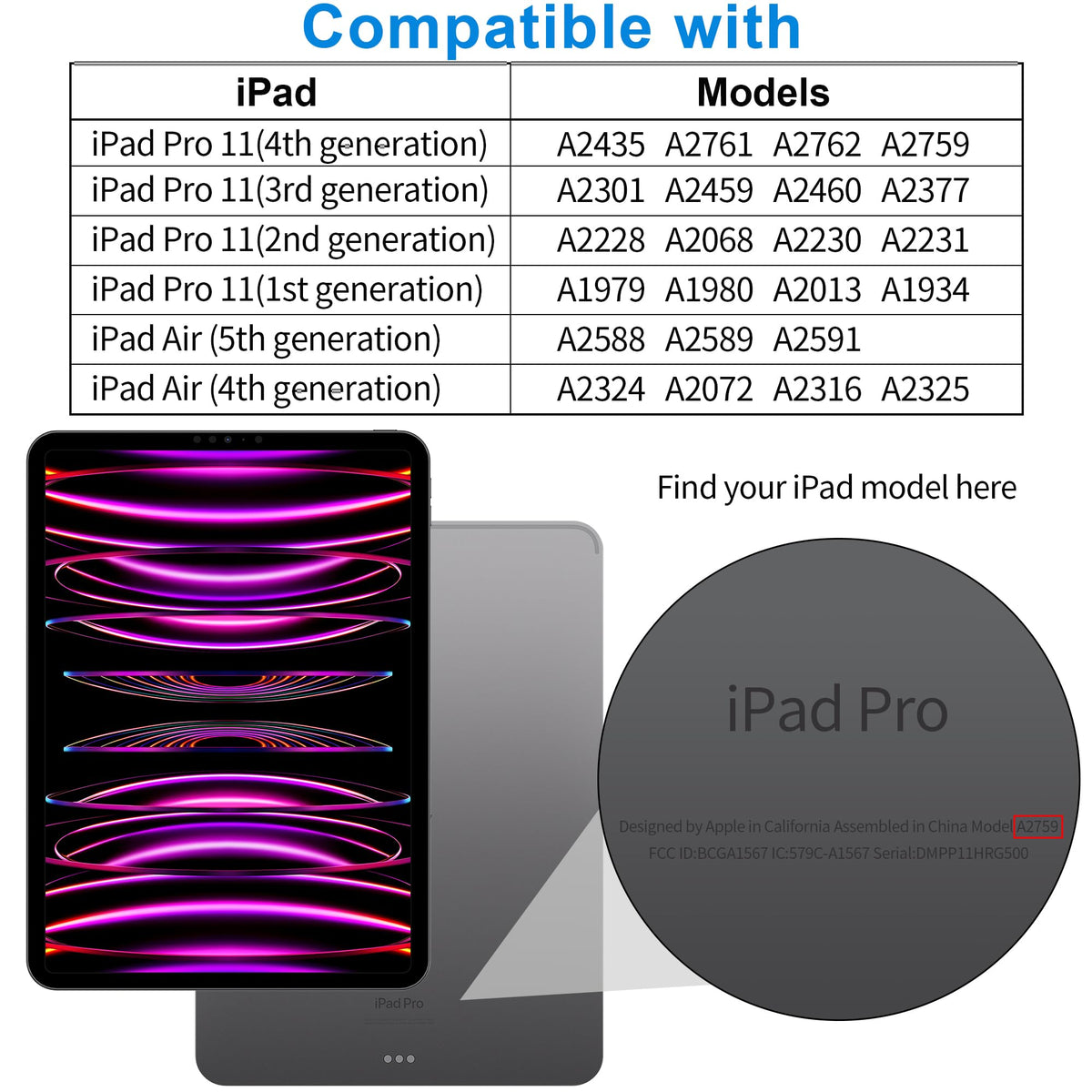4youquality 2-Pack for iPad (A16) 11th & 10th Generation Screen Protector