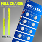 LR41 AG3 392 SR41SW L736 1.5V Alkaline Button Cell Batteries (20 Pack) – Long Lasting Coin Batteries for Watches, Toys, Calculators & Small Electronics