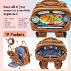 Dikaslon Baby Changing Bag Backpack, Large Nappy Back Pack Multifunction Baby Bags with Portable Changing Mat, Pacifier Holder, and Stroller Straps, for Mom and Dad