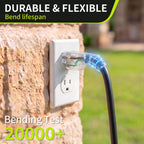 16/3 Black Extension Cord 6 FT Indoor, Short Extension Cord