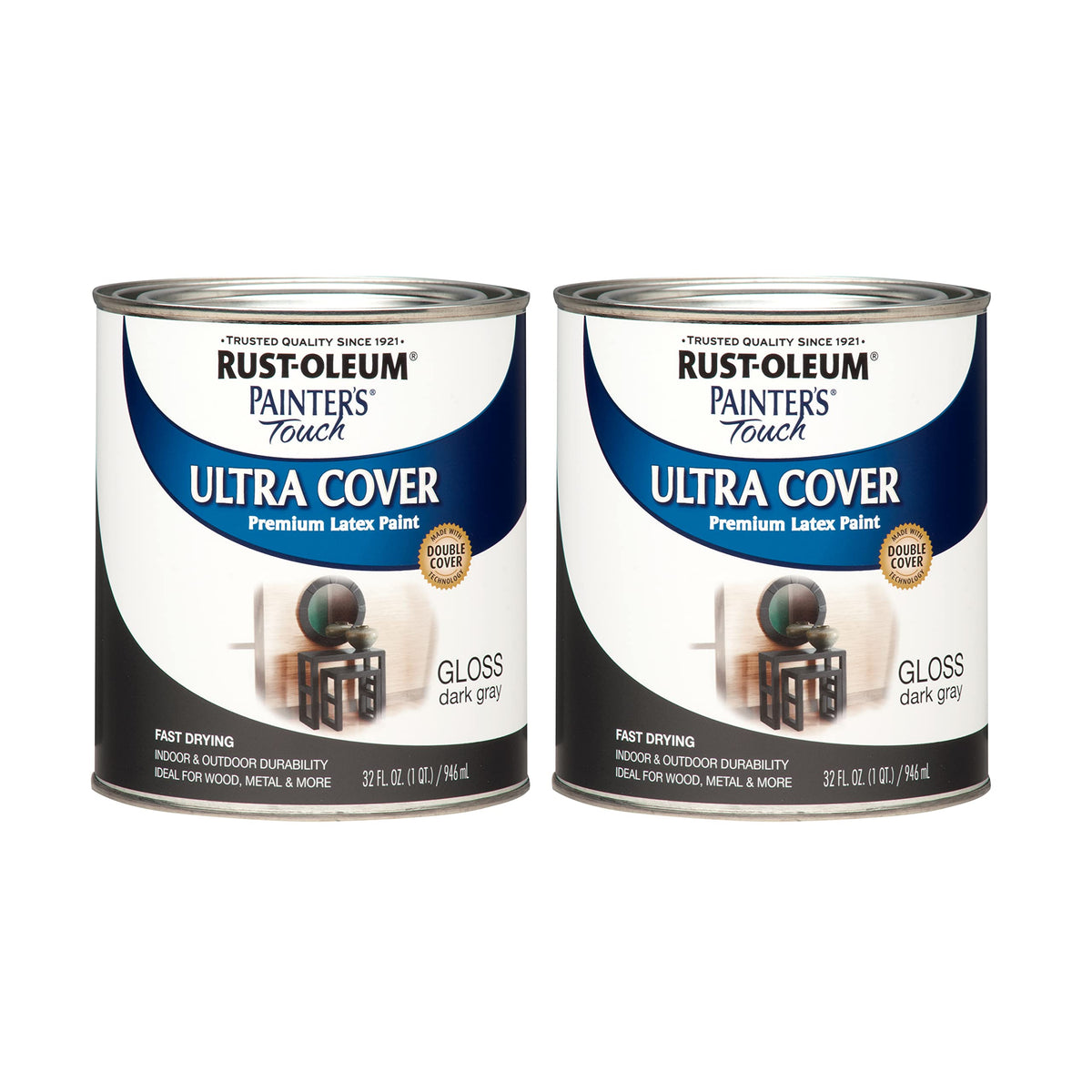 Rust-Oleum Painter's Touch Latex Brush-On Paint, Flat Black