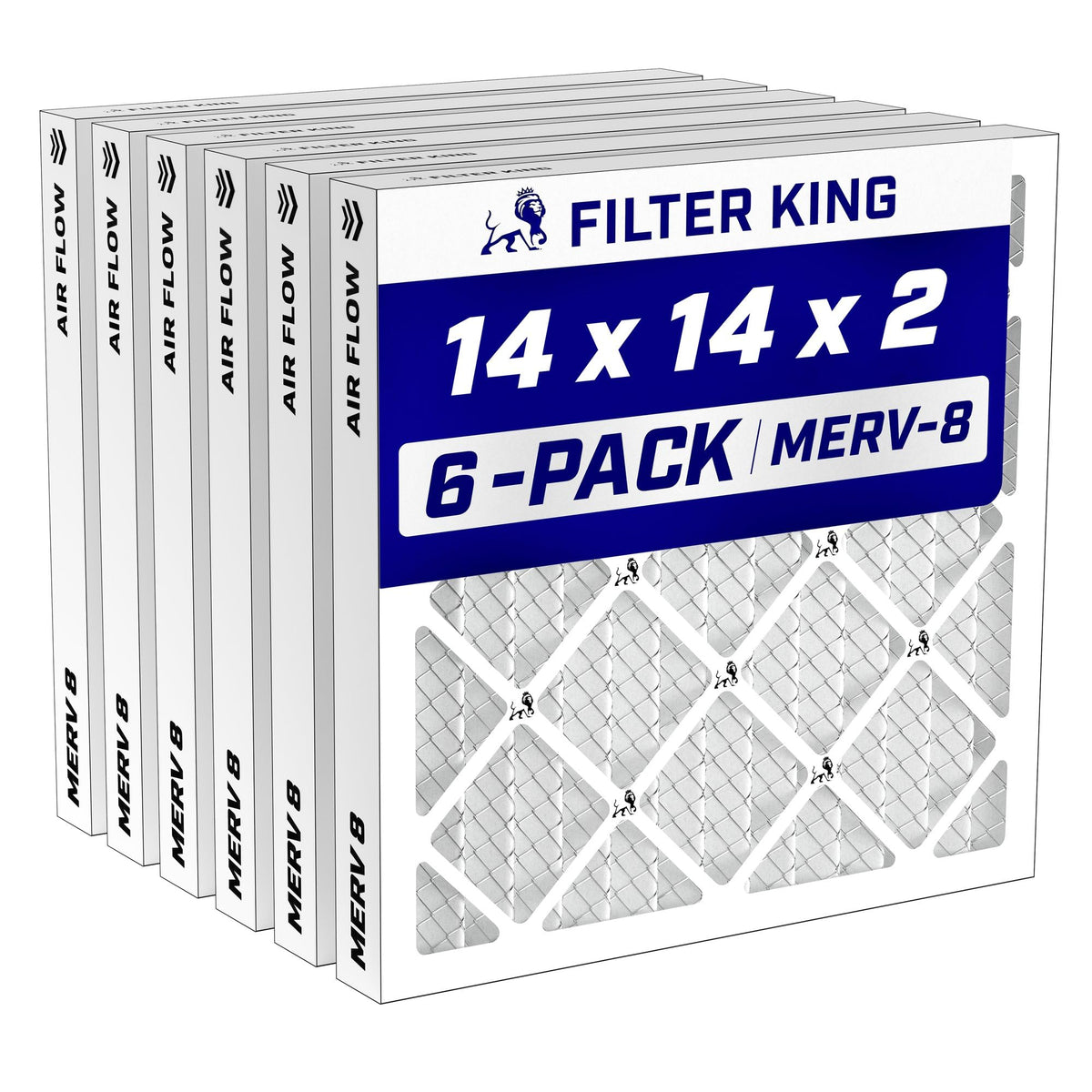Filter King 19.25x23.25x2 Air Filter MERV 8, AC Furnace Filters (6-Pack)