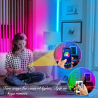 DAYBETTER LED Strip Lights 130ft Lights Strip for Bedroom, Desk, Indoor Room Bedroom Birthday Gifts RGB Decor with Remote and 24V Power Supply