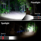 Blukar LED Torch Rechargeable, 2000L Super Bright Adjustable Focus Torches