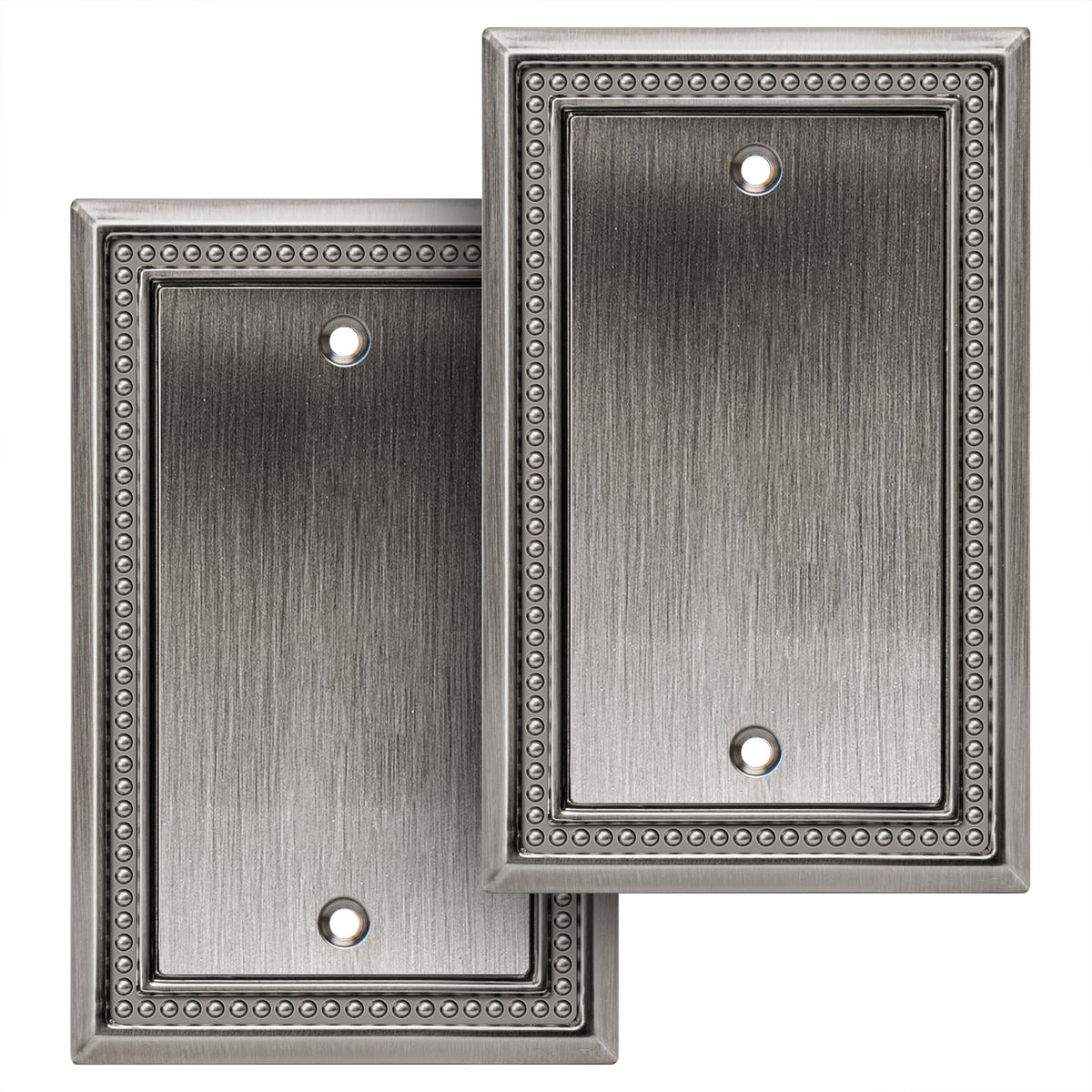 Sunken Pearls Heavy-Duty 4 Toggle Light Switch Plate, Antique Brass, 1 Pack