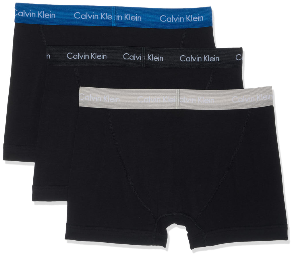 Calvin Klein Men’s 3 Pack Trunks with Logo Waistband
