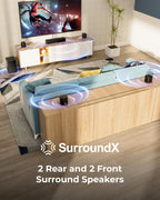 ULTIMEA 2.1ch Soundbar All-in-one, Built-in Subwoofer for TV