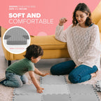kidoola Foam Baby Play Mat (29x29cm) – Thick & Soft EVA Foam Interlocking Floor Tile Matting for Children – Large Multi Colour, Safe & Comfortable 7mm Thick Play Flooring (27pc)