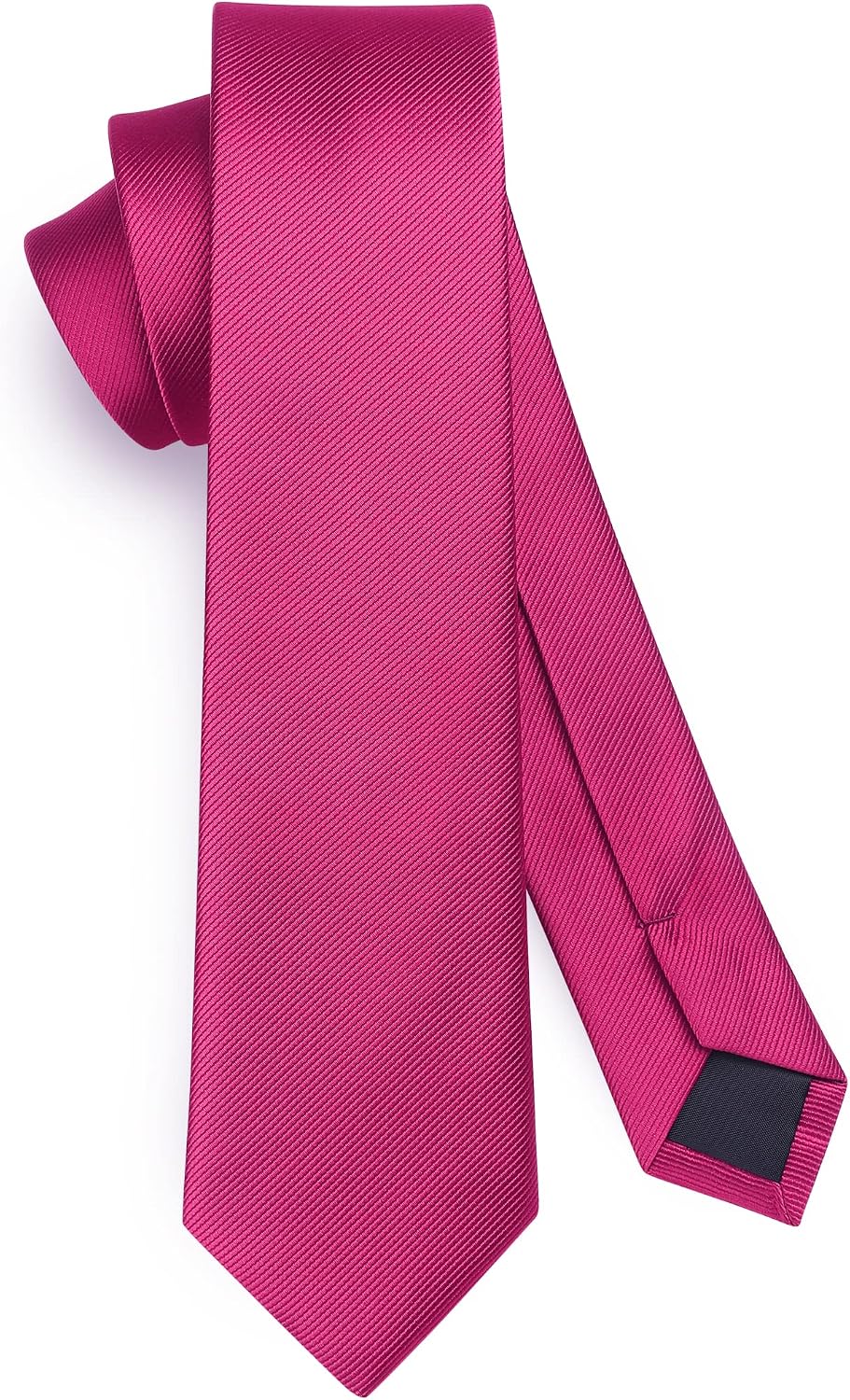 HISDERN Skinny Tie Solid Color 6cm Slim Ties for Men Wedding Classic Formal Business Necktie