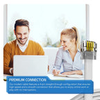 ASNQ RJ11 Cable for ADSL Router, Modem, Telephone, 2m, Flat, Black