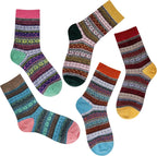 Ladies Socks Wool Thermal Fluffy Gifts For Women 5 Pairs