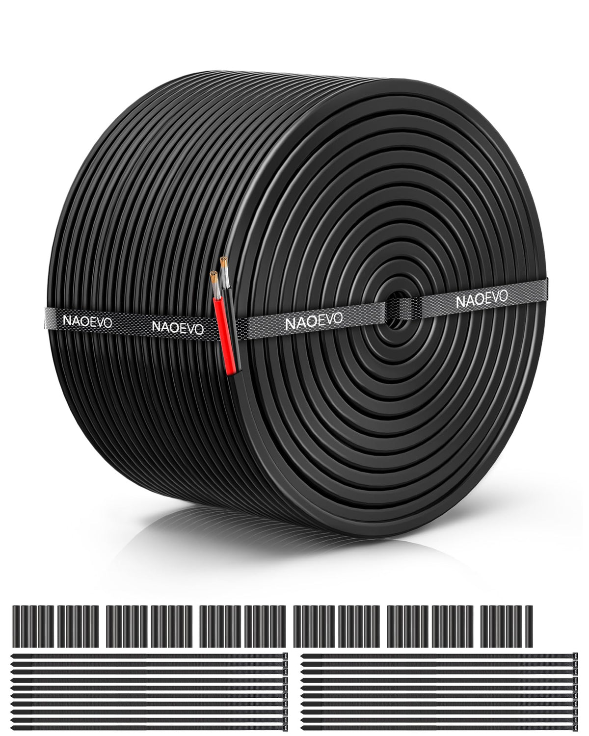 NAOEVO 14 Gauge Wire 3 Conductor, 14 Gauge Automotive Wire 12V Cable, 50FT
