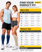 CAMBIVO Compression Socks for Women & Men 2 Pairs, Travel Flight Socks