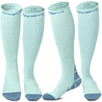 CAMBIVO Compression Socks for Women & Men 2 Pairs, Travel Flight Socks