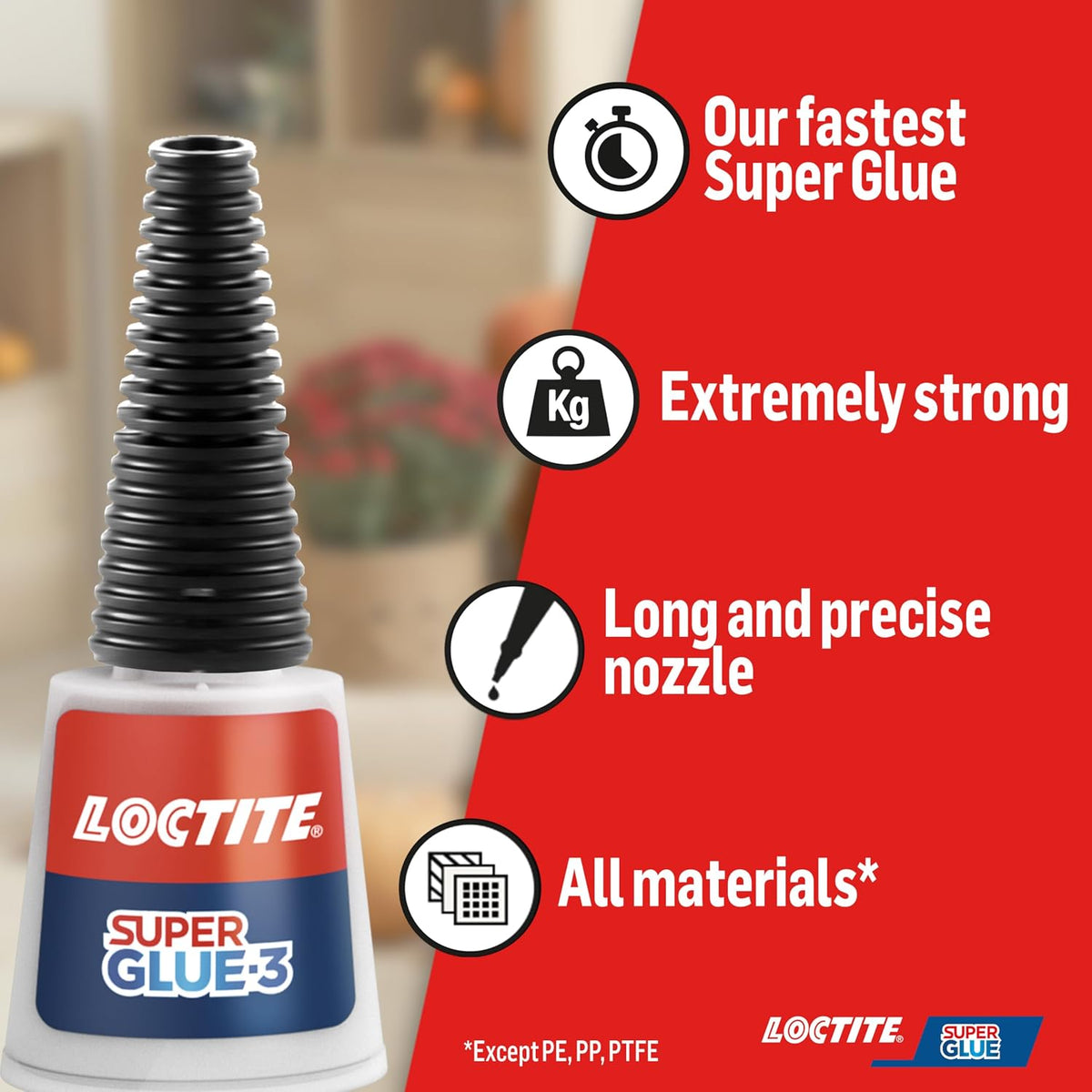 Loctite Precision Super Glue, Clear Fast-Setting Liquid Adhesive, 1 x 5 g