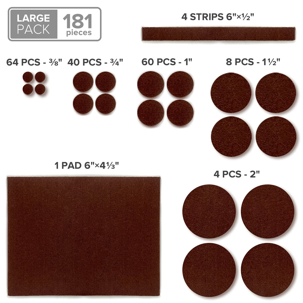 Felt Furniture Pads X-PROTECTOR 133 PCS Premium Furniture Pads - Felt Pads
