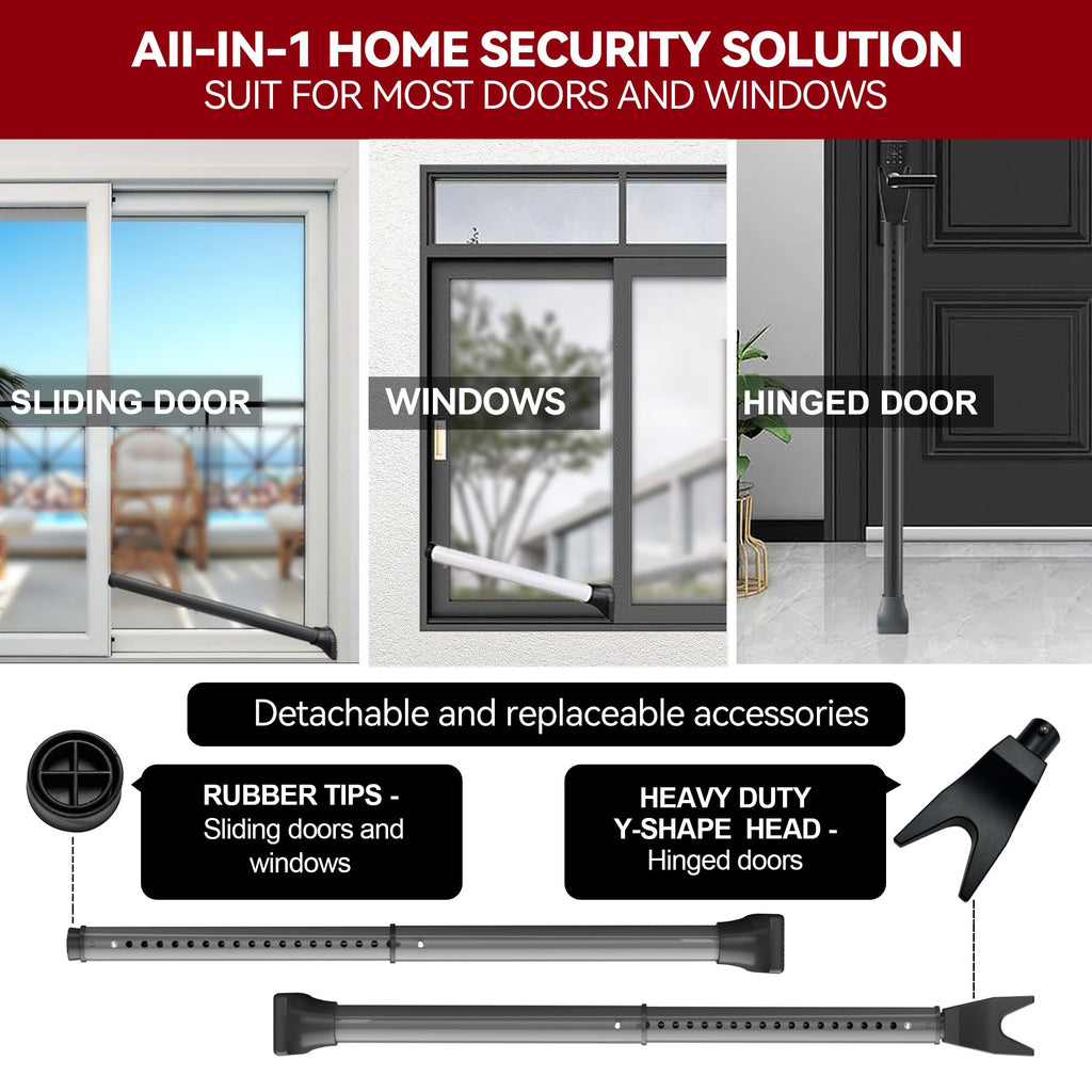 AceMining Door Security Bar, Patio Door Lock, 20-50 in