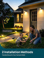 Linkind Halloween Solar Lights Outdoor Spotlight Waterproof RGB 2 Pack
