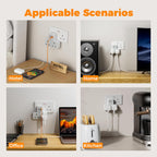 TESSAN Plug Adapter with 3 USB Ports, 2 Way MultiPlug Extension