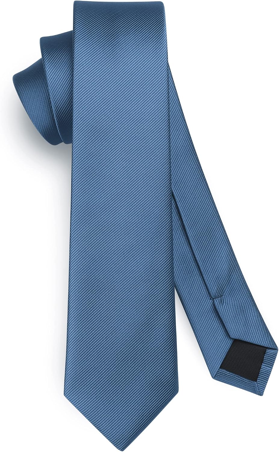 HISDERN Skinny Tie Solid Color 6cm Slim Ties for Men Wedding Classic Formal Business Necktie