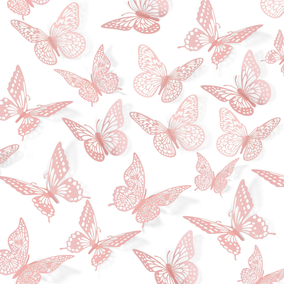 SAOROPEB 3D Butterfly Wall Decor 48 Pcs Gold Butterfly Birthday Decorations