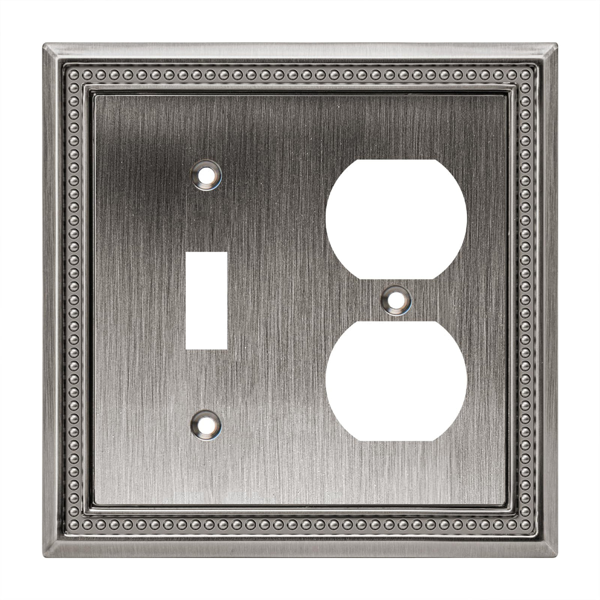 Sunken Pearls Heavy-Duty 4 Toggle Light Switch Plate, Antique Brass, 1 Pack
