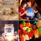 Aogist 200pcs 10-Colors Mini Lights with Hook,Long Standby Time Waterproof LED Balloon Light,Battery Powered,Ball Lamp for Balloon Paper Lantern Birthday Party Christmas Halloween