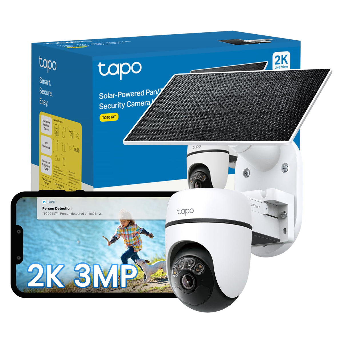 Tapo C615F KIT 2K 3MP Solar Floodlight Outdoor Security Camera Wireless
