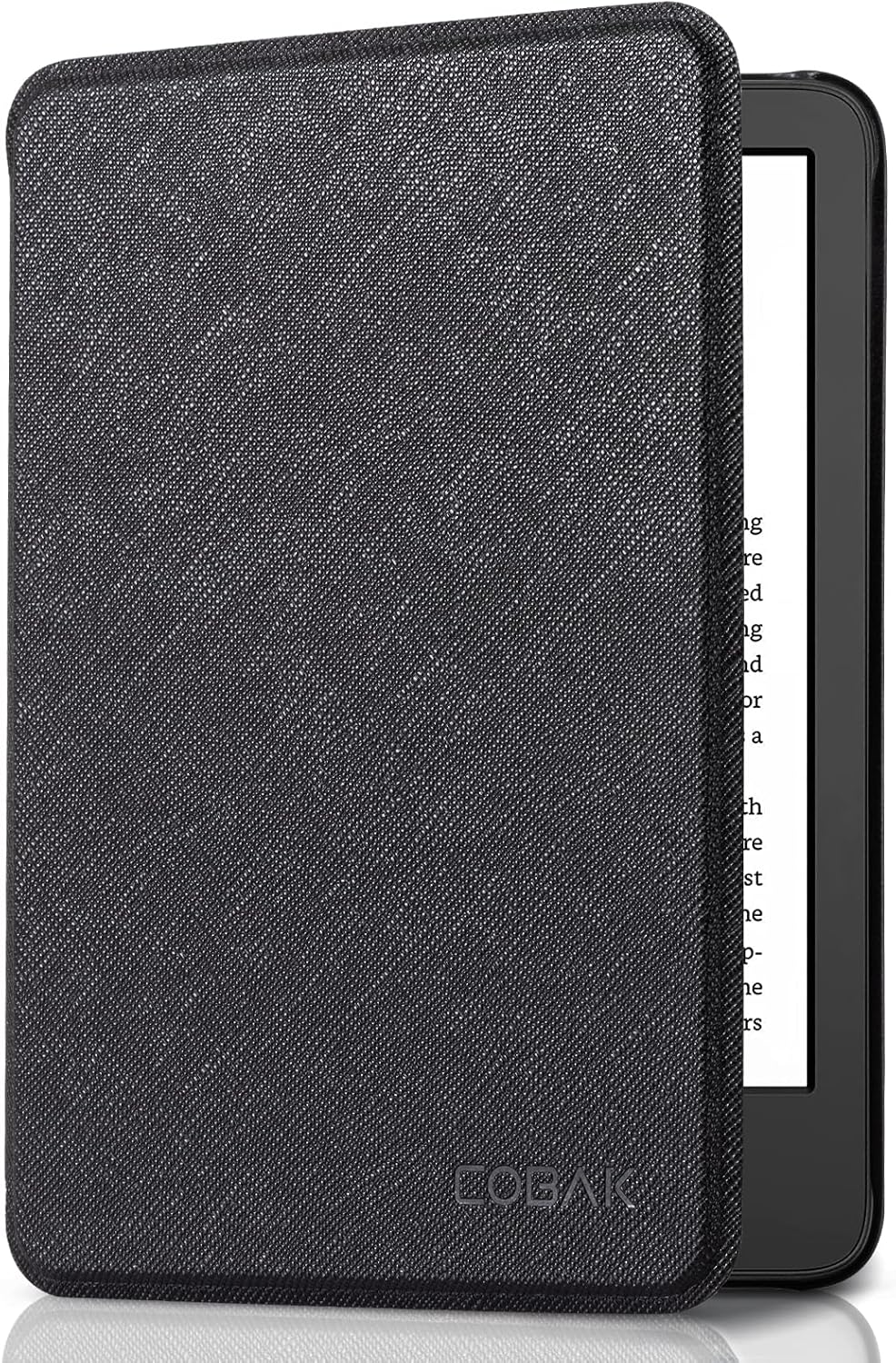 CoBak Case for 6" Kindle 11th Generation 2024 and 2022, Premium PU Leather Smart Cover with Auto Sleep/Wake for Kindle, Black