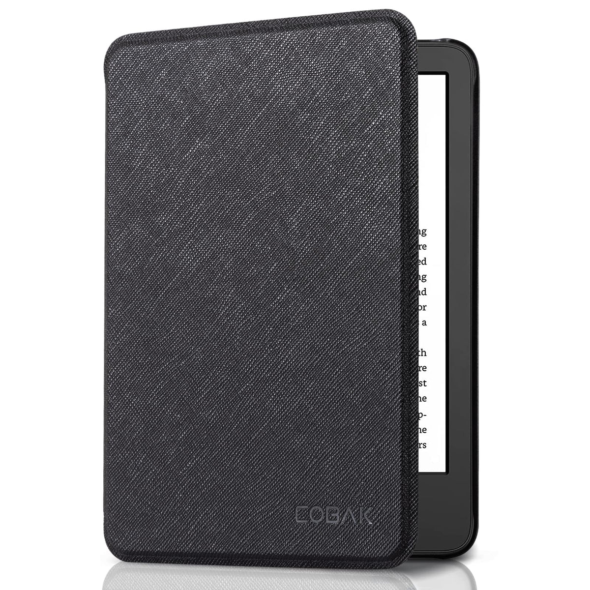 CoBak Case for 6" Kindle 11th Generation 2024 and 2022, Premium PU Leather Smart Cover with Auto Sleep/Wake for Kindle, Black