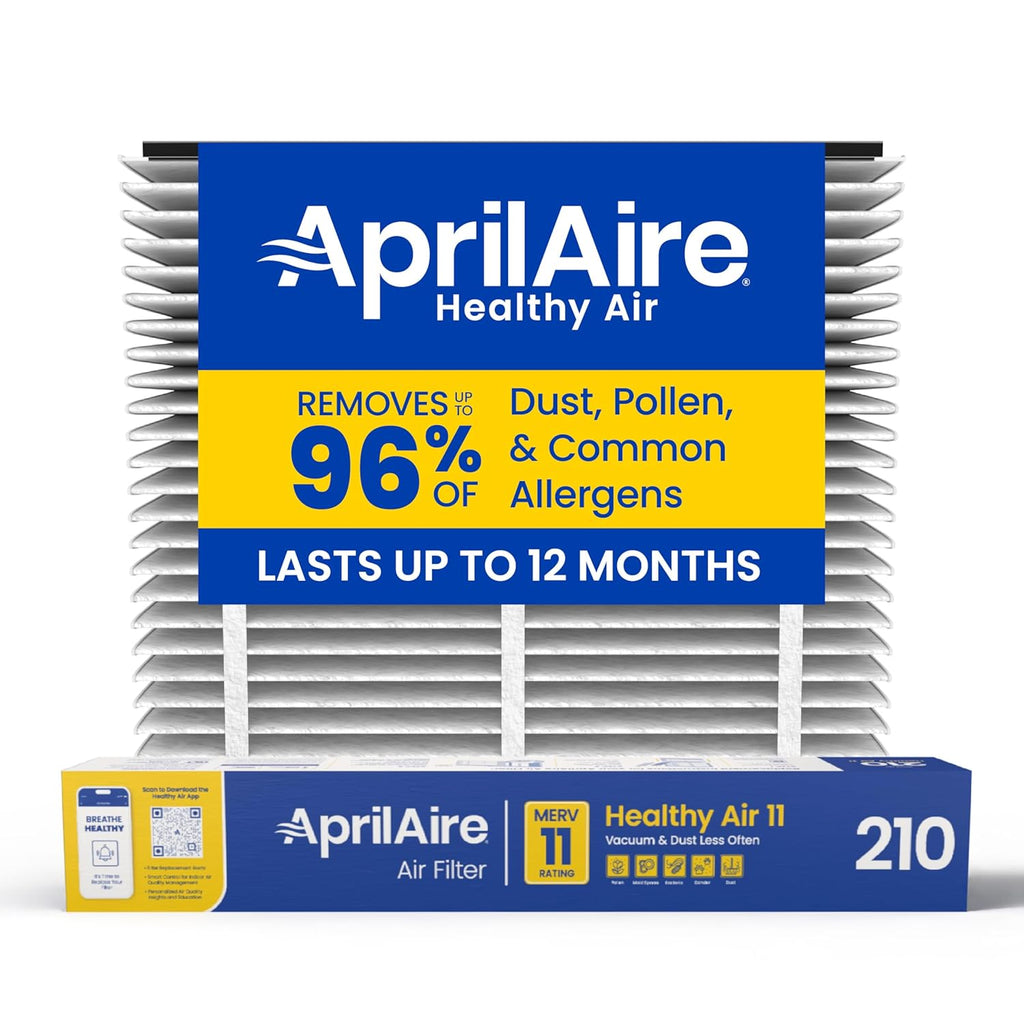 AprilAire 210 Replacement Filter for AprilAire Whole-House Air Purifiers - MERV 11, Clean Air & Dust, 20x25x4 Air Filter (Pack of 1)