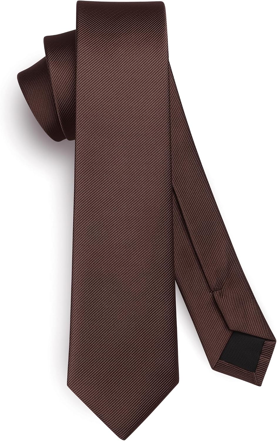 HISDERN Skinny Tie Solid Color 6cm Slim Ties for Men Wedding Classic Formal Business Necktie
