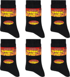 Niofind Warm Thermal Socks for Men Women, Full Cushion Winter Socks, Crew Length Black Heavy Duty Heated Cotton Boot Sock for Work Outdoor Walking, Hiking, Running, 3/6 Pairs, Gifts for Men women