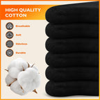 Niofind Warm Thermal Socks for Men Women, Full Cushion Winter Socks, Crew Length Black Heavy Duty Heated Cotton Boot Sock for Work Outdoor Walking, Hiking, Running, 3/6 Pairs, Gifts for Men women