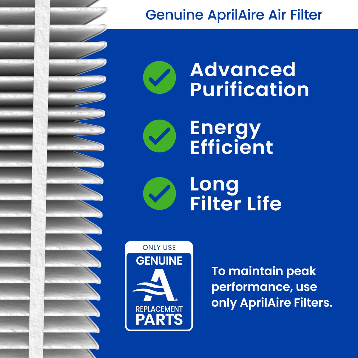 AprilAire 213 Replacement Filter for AprilAire Whole-House Air Purifiers - MERV 13, Healthy Home Allergy, 20x25x4 Air Filter (Pack of 1)