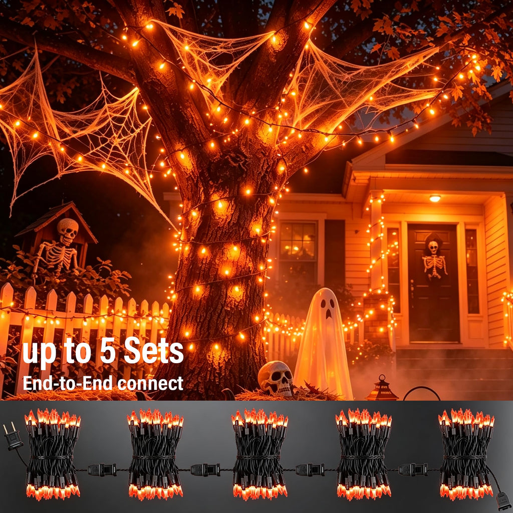 TW SHINE Warm White Christmas Lights Outdoor, 20FT 100 Count Incandescent Christmas Light Indoor, Waterproof Christmas Tree String Lights for Xmas Decorations