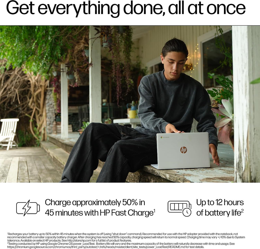 HP Chromebook 14" | Intel N100 Processor | 4GB RAM | 128GB UFS