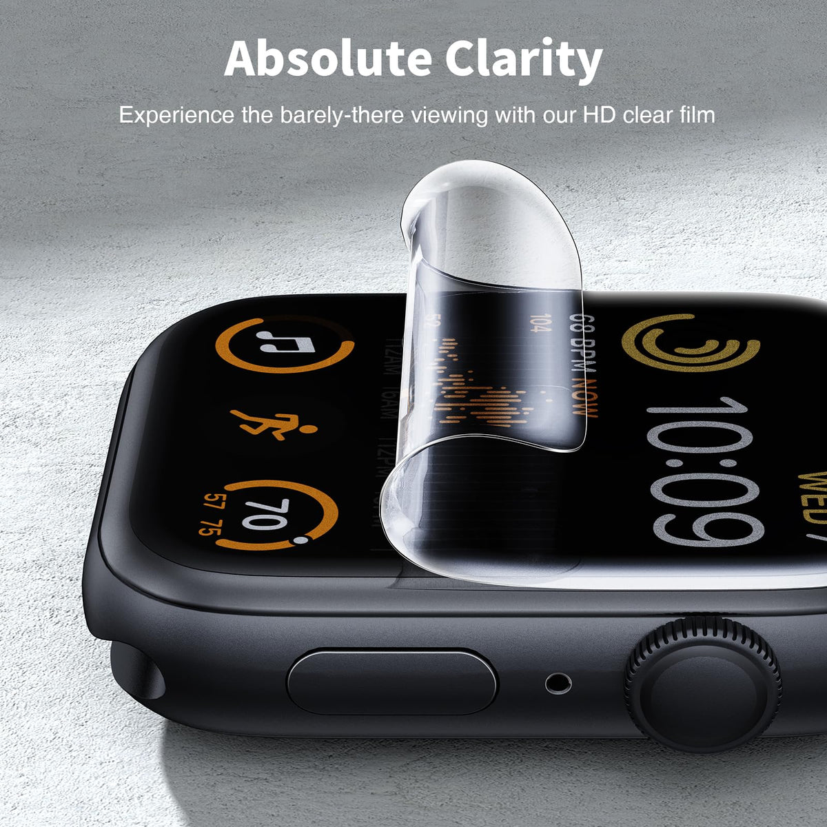 LK 6 Pack Screen Protector for Apple Watch Series 9 8 7 41mm/Series SE 6 5 4 40mm, Screen Protector Compatible for Apple Watch 40/41mm, High Definition, Bubble Free, Clear Flexible TPU Film