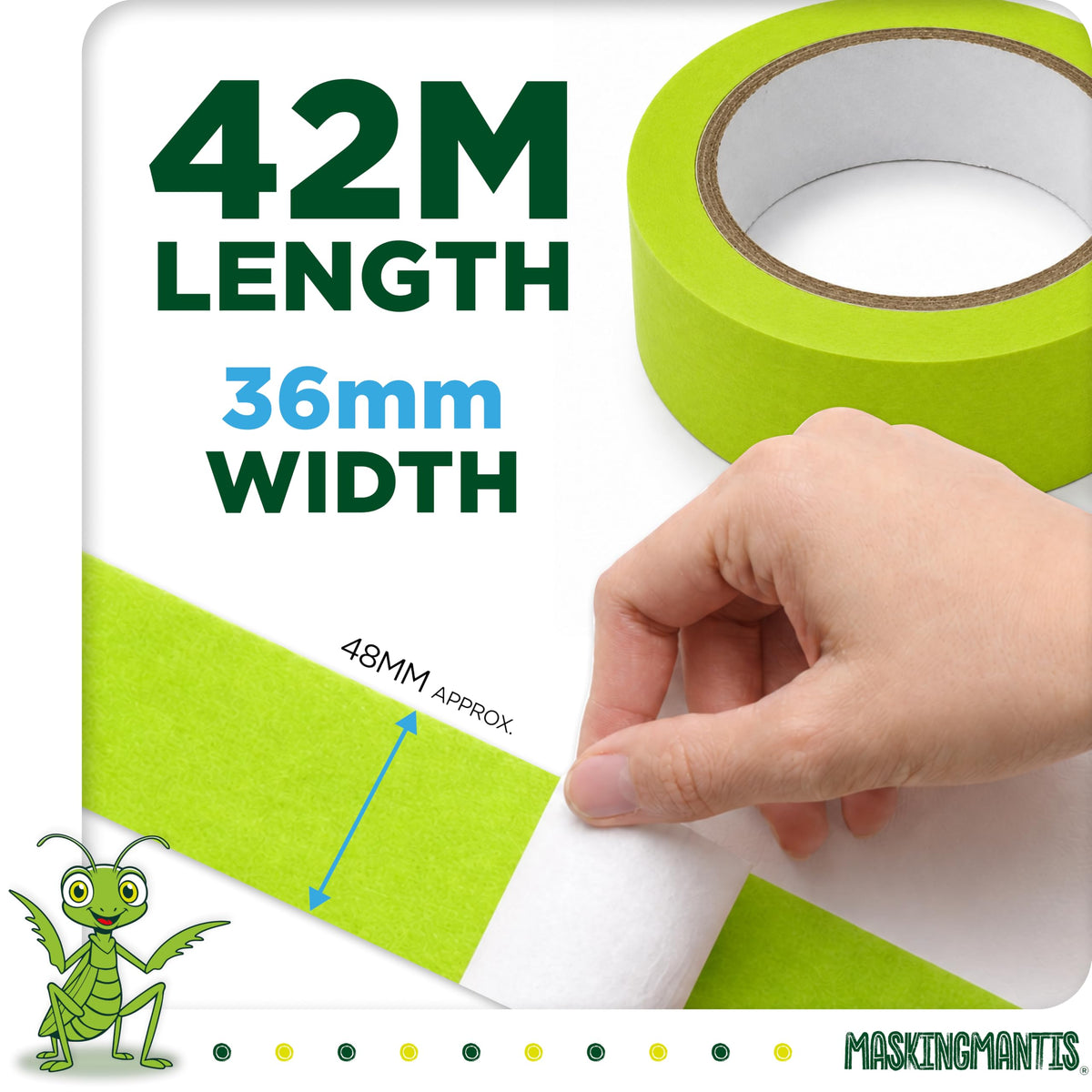 Status IONOS Masking Tape, Multi Surface, Pack of 2, 23mm x 20m