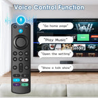 Replacement Remote with Voice for TV-Fire Stick/Cube/Insignia-Toshiba TV, 3rd Gen AMZ Fir‘eSmart Series TVs, TV Stick 4K/Max/4K/Lite/HD,Compatible with partial TCL/Pioneer/Hisense Series TVs