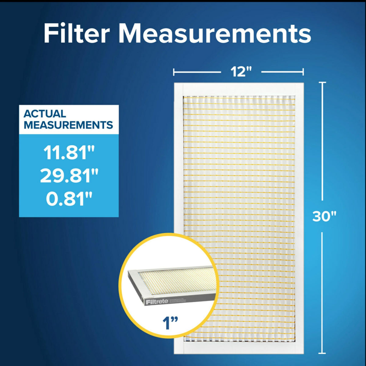 Filtrete 20x25x1 Air Filter, MERV 5, MPR 300, 6 HVAC Filters