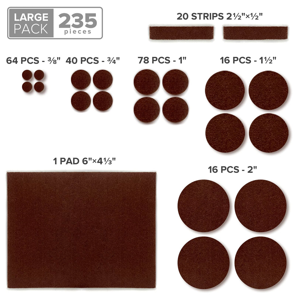 Felt Furniture Pads X-PROTECTOR 133 PCS Premium Furniture Pads - Felt Pads