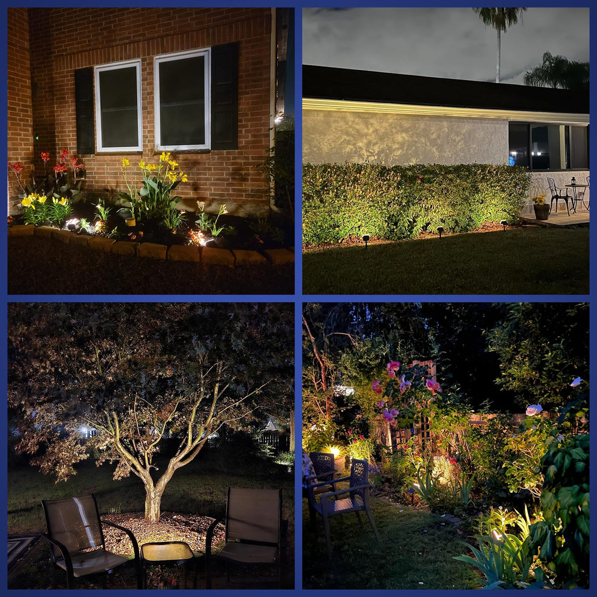 NYMPHY Solar Lights Outdoor Waterproof - 4 Pack (Cool White)