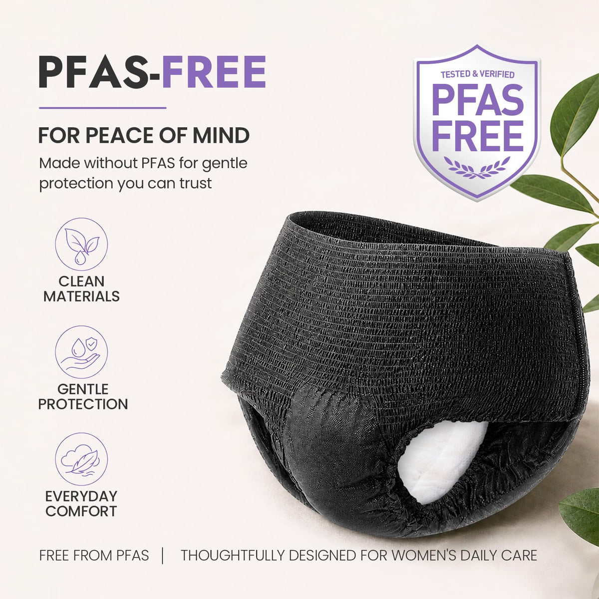 MOLLIS Disposable Period Pants Heavy Flow, Postpartum Underwear L/XL 16 Ct