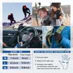 CRAZY SHARK Winter Warm Gloves, Windproof Water-Resistant Thermal Gloves