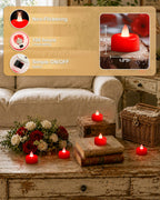 Amagic 24Pack Purple Flameless LED Tea Lights Candles Battery Operated