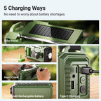 Mesqool Portable Wind Up Hand Crank and Solar Powered Radio with USB Phone Charger, Emergency Radio with SOS Alarm and Flashlight, AM/FM/SW Radio with 12000mAh Rechargeable Battery for Outdoor