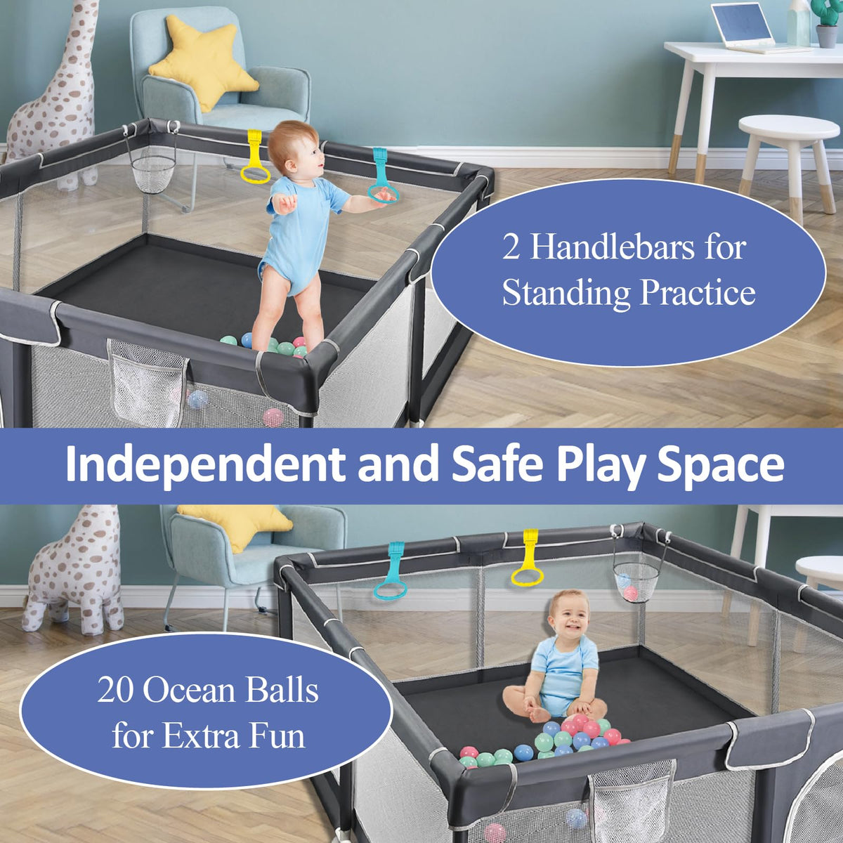 CHOLY Baby Playpen for Babies and Toddlers, Durable Play Pen