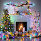 Dazzle Bright 300 LED Christmas String Lights, 100 FT Connectable Waterproof String Lights Green Wire with 8 Modes, Christmas Decorations for Indoor Outdoor Xmas Party Yard Garden (Warm White)